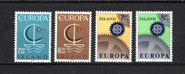 Islandia 1966-67  .-   Y&T  Nº   359/360-364/365   ** - Neufs