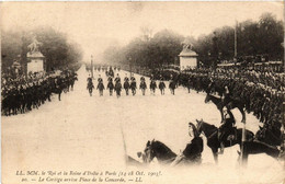 CPA PARIS LL.MM. Le Roi Et Le Reine D'Italie. Le Cortege Concorde (562997) - Recepties