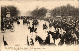 CPA PARIS LL.MM. Le Roi Et La Reine D'Italie. Place De La Concorde (563005) - Empfänge