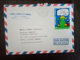 NOUVELLE-CALEDONIE. 1977. Lettre PAR AVION NOUMEA - CLICHY Du BUREAU COMMUN AUTOMOBILE - Lettres & Documents