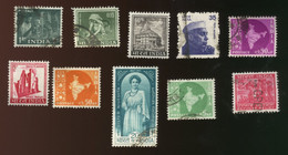 Inde - Oblitéré - Lot De 10 Timbres Différents Scannés Recto Verso - - Collections, Lots & Series