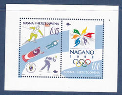 Olympic Games 1998 , Bosnie Herzigovina - Blok Postfris - Hiver 1998: Nagano