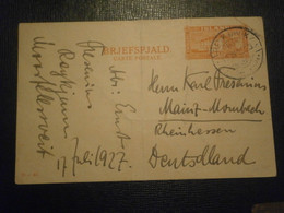 ISLANDE ICELAND ISLAND LETTRE COURRIER ENVELOPPE ENTIER GANZSACHE POSTAL STATIONERY CARTE POSTALE REYKJAVIK ALLEMAGNE - Postal Stationery