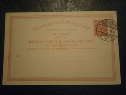 ISLANDE ISLAND ICELAND LETTRE COURRIER ENVELOPPE ENTIER GANZSACHE POSTAL STATIONERY CARTE POSTALE REYKJAVIK REPONSE PAYE - Enteros Postales