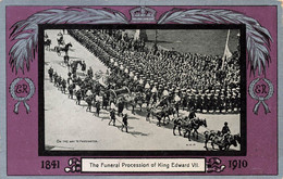 CPA Famille Royale - The Funeral Procession Of King Edward VII - Belle Carte Avec Bordure Argentée Et Mauve - Familles Royales