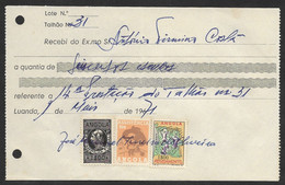 Angola Portugal Reçu 1971 Timbre Fiscal + Assistência + Povoamento Receipt W/ Revenue Stamp - Lettres & Documents
