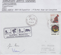 Spitsbergen Going North Expedition Reconnaissance Mission 2 Signatures  Ca Longyearbyen 03.08.2005 (LO162) - Expediciones árticas