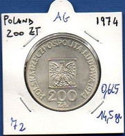 POLAND -  200 Zloty 2074 AUNC - See Photos - SILVER - Km 72 - Pologne