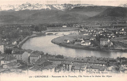 Panorama De La TRONCHE Par Grenoble (Isère) - L'Ile Verte Et La Chaîne Des Alpes - La Tronche