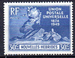 Nouvelles Hébrides: Yvert N° 138*; UPU - Unused Stamps