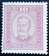 Portugal Ponta Delgada 1892 Charles Ier Don Carlos I Dentelé Perfin 13,5 Yvert 2 (*) MNG - Ponta Delgada