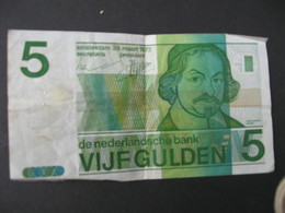 PAYS-BAS - NEDERLAND NOTE - BILLET DE 5 GULDEN DE 1973. - Autres & Non Classés