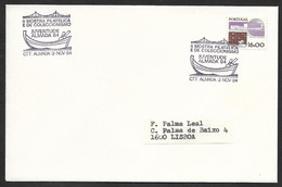 Portugal Cachet Commemoratif Expo Philatelique Almada 1984 Pont Bateau Philatelic Expo Event Pmk Bridge Boat - Flammes & Oblitérations