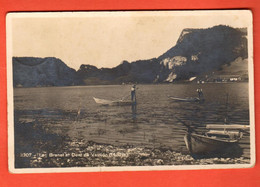 ZGR1-09 RARE Lac Brenet Et Dent De Vaulion, Pêcheurs, Val De Joux, Circulé 1927 - Vaulion