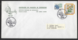 Portugal Cachet Commémoratif Centenaire Pavillon Tapada Da Ajuda Agronomie 1985 Event Pmk Pavilion Centenary Agronomy - Flammes & Oblitérations