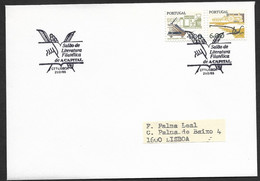 Portugal Cachet Commémoratif Expo Littérature Philatélique Journal A Capital 1985 Philatelic Literature Event Postmark - Flammes & Oblitérations