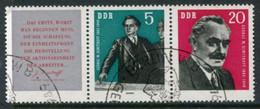 DDR / E. GERMANY 1962 Dimitrov 80th Birthday Strip Used  Michel  893-94 - Usados