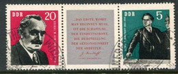DDR / E. GERMANY 1962 Dimitrov 80th Birthday Strip Used  Michel  893-94 - Gebruikt