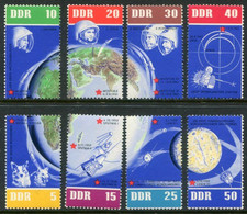 DDR / E. GERMANY 1962 Soviet Space Flights Singles   MNH / **.  Michel  926-33 - Ungebraucht