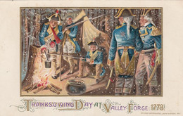 Thanksgiving At Valley Forge 1778, Patriotic Theme, Washington's Soldiers, C1910s Vintage Embossed Postcard - Thanksgiving