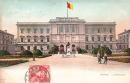CPA Geneve - L'université - Animé Et Colorisé - De Geneve A Tourcoing En 1908 - GE Genf