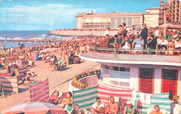 CPA Ostende - La Digue Et Le Kursaal - Carte Colorisée Et Animée - Flamme Boter Natuurproduct - Oostende