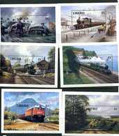 Liberia 1994 6 Souvenir Sheets MNH  Locomotives 14076 - Liberia