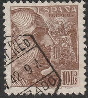 Spain 1939 Sc 689 Espana Ed 878 Used Large Thin - 1931-50 Gebraucht