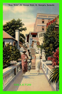 ST GEORGE, BERMUDA -" ROSE WALK " ST GEORGE HOTEL - ANIMATED WITH PEOPLES - YANKEE STORE - - Bermuda