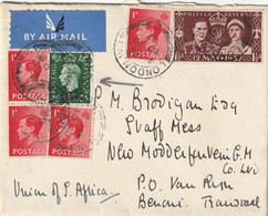 Great Britain Cover South Africa - (1936) 1937 - King Edward VIII And King George VI Coronation - Briefe U. Dokumente