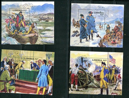 Liberia 1981/82 4 Souvenir Sheets Washington Used 14080 - Liberia