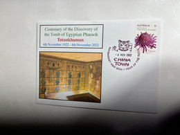 (1 M 15) Egypt - Centenary Discovery Of The Tomb Of Egyptian Pharaoh Tutankhamun (4-11-1922 / 4-11-2022) Flower Stamp - Cartas
