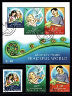 New Zealand 2007 Health - Peaceful World Set Of 3 + Minisheet Used - Gebraucht