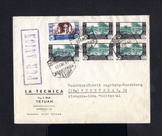 S2689-SPANISH MOROCCO-AIRMAIL COVER TETUAN To NUERNBERG (germany)1951.MARRUECOS ESPAÑOL.Maroc.ENVELOPPE - Marruecos Español