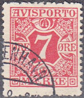 DENMARK  SCOTT NO P3  USED  YEAR  1907  WMK 113 - Portomarken