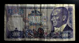 A7  TURQUIE   BILLETS DU MONDE   TURKEY BANKNOTES  1000 LIRASI 1970 - Turquie