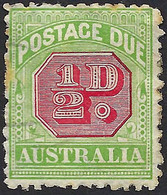 AUSTRALIA 1934 ½d Carmine & Yellow-Green Postage Due SGD105 Used - Strafport