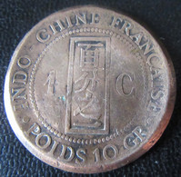 Indochine - Curiosité - Monnaie 1 Centime 1894 Transformée En Palet De Jeu - Indochina Francesa