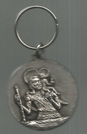 Porte Clés , Clefs, SAINT CHRISTOPHE, Assurances J.P Duhail ,85, Fontenay Le Comte, Dia. 40 Mm, Frais Fr 2.75 E - Schlüsselanhänger