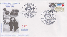 Enveloppe  FDC  1er  JOUR    SAINT  PIERRE  Et  MIQUELON    Alain  SAVARY   1998 - FDC