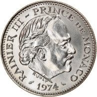 Monnaie, Monaco, Rainier III, 5 Francs, 1974, SUP, Copper-nickel, Gadoury:MC - 1960-2001 Nouveaux Francs