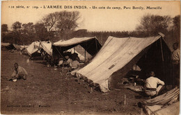 CPA MARSEILLE L'Armee Des Indes-Un Coin Du Camp-Parc Borely (339740) - Parks, Gärten