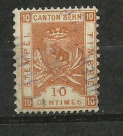 Suisse Canton De Berne   Fiscaux  10  Centimes Ocre Brun     Oblitéré  B/TB           Voir Scans  Soldé ! ! ! - Fiscaux