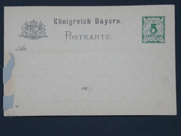 BH17 ALLEMAGNE BAYERN  BELLE CARTE  ENTIER   1900  NON VOYAGEE++ - Postal  Stationery