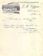 Tissage Mécanique De Soieries Façonnées J.M.Coppin à Pontcharra Sur Turdine Rhone Facture 1914 - Textile & Clothing