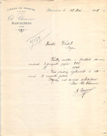 Lisage De Dessins En Tous Genres Th.Chenevier à Panissières Loire Facture 1914 - Petits Métiers