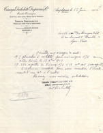 Tissages De Tissus Nouveautés Déchelette Despierres & Cie à Amplepuis Rhône Facture 1914 - Old Professions