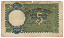 ALBANIA - 5 Franga ND(1939) P6 (AL012) - Albania