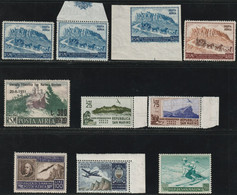 San Marino 1947/54 - Posta Aerea Serie Di 10 Valori Diversi Integri - Sassone N.82+82F+95+96+98+S.516+A75+112+A111 - Luftpost