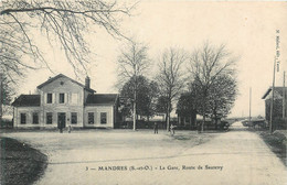 CPA 94 Val De Marne > Mandres Les Roses La Gare Route De Santeny - Fautée Sauteny - Mandres Les Roses